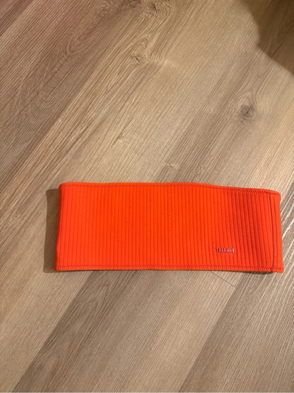 triangl swimwear Neon Orange Ribbed Bandeau Top